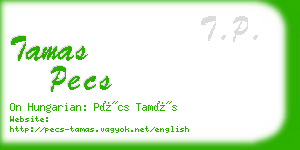 tamas pecs business card